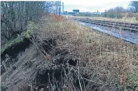  ??  ?? A landslide near Wick affected rail services briefly