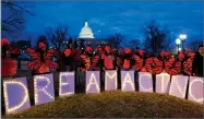  ??  ?? In this Jan. 21 file photo, demonstrat­ors rally in support of Deferred Action for Childhood Arrivals (DACA) outside the Capitol Washington.