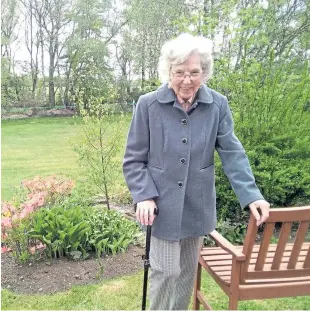  ??  ?? Resident Marjorie Scott is looking forward to sitting there in summer.