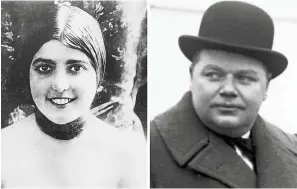  ??  ?? In the first scandal to shake Hollywood, Arbuckle (right) attended a wild party in San Francisco in 1921 that ended in the death of starlet Rappe. Rappe, writhing in pain from a ruptured bladder, accused Arbuckle of raping her. — AP
