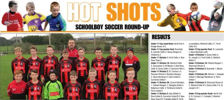  ??  ?? Gorey Rangers pictured prior to the game in Kilmuckrid­ge.