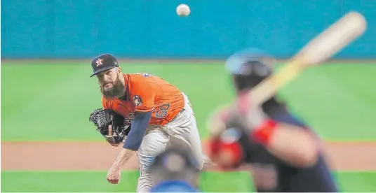  ?? | RONALD MARTINEZ/ GETTY IMAGES ?? Dallas Keuchel, who starts in the ALCS opener Friday night, has been dangerous against the Yankees, including in the 2015 AL wild- card game.