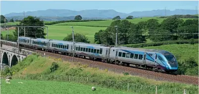  ??  ?? TPE's Class 397s look very sleek, but in our 0-60mph test they were out-performed by other modern EMUs from the likes of Siemens, Hitachi and Bombardier. Here No. 397004 passes Docker Viaduct, Cumbria, as the 1S46/10.07 Manchester Airport to Edinburgh on August 8, 2020. Brad Joyce