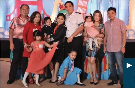  ??  ?? (From lef t) Joseph and Angelita Ang; Jennifer and Joseph Tangtatco; Joanna Gentugaya, Hon. Ramil Gentugaya and kids