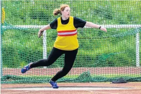  ??  ?? Winding up
Shannon Gough gets ready to release the discus