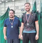  ??  ?? Men’s Doubles A winners at the EBA Bronze were Chris Smith and Nico Hadden.