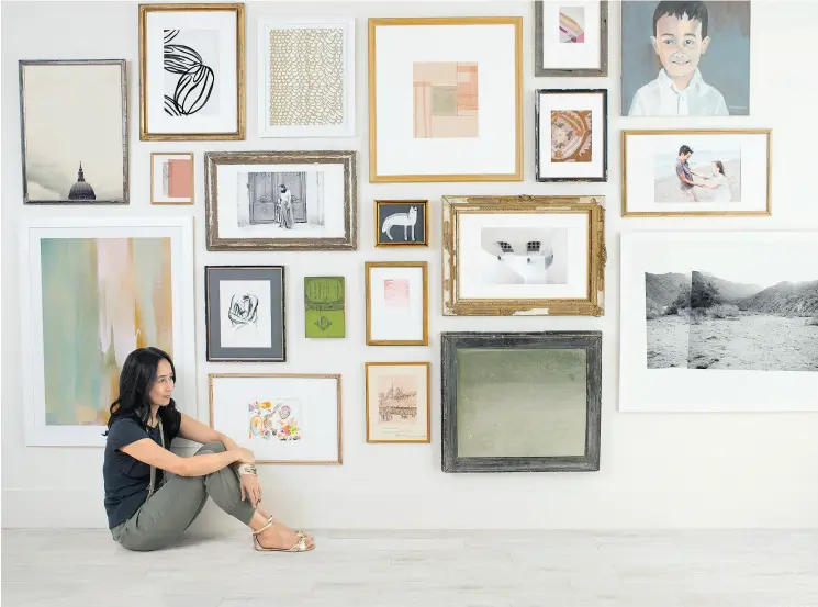  ?? SUPPLIED ?? Walls of art are becoming popular, says Mariam Naficy, the founder and chief executive of Minted, a San Francisco-based online design marketplac­e.