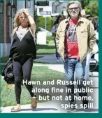  ?? ?? Hawn and Russell get along fine in public — but not at home, spies spill