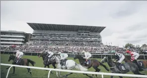  ?? PICTURE: TIM GOODE/PA WIRE ?? WATER WORK: Doncaster ground staff have been kept busy watering the course.