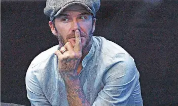  ?? FOTO: DPA ?? Das Saubermann-Image des Ex-Fußballers David Beckham zerbröselt langsam.