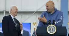  ?? Pete Marovich/The New York Times ?? President Joe Biden and Sen. John Fetterman on June 17.