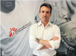  ?? Picture: MSF ?? Working with MSF, Guilhem Molinie helps people get medical care.