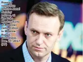  ??  ?? Russian opposition activist Alexei Navalny pauses, at the Echo Moskvy (Echo of Moscow) radio station in Moscow, Russia, Wednesday, Dec. 27, 2017. (AP)