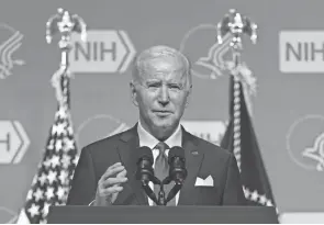  ?? EVAN VUCCI/AP FILE ?? President Joe Biden is to send servicemem­bers to relieve medical workers and have FEMA deploy ambulances to help overloaded hospitals.