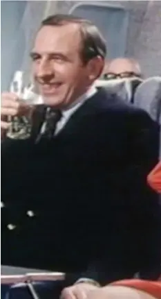  ?? ?? The drinks are on you: Stars such as Leonard Rossiter and Joan Collins appeared in jokey adverts for the drinks brand