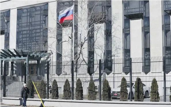  ??  ?? Kirill Kalinin, press secretary at the Russian embassy in Ottawa, above, confirmed he was one of the four Russian diplomats told to leave the country. He left Canada along with his pregnant wife and five-year-old daughter on Thursday night.