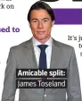  ??  ?? Amicable split:. James Toseland.