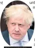  ??  ?? BLINKERED Boris Johnson