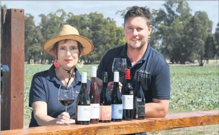  ?? ?? TOP SPOT: Mary and her son Robert Staehr at Mount Stapylton Winery at Laharum. The winery will launch a new tasting area in time for Mother’s Day. Picture: PAUL CARRACHER
