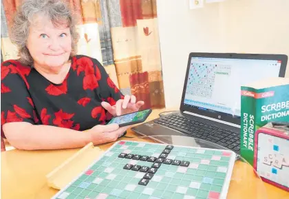  ?? Photo / Bevan Conley ?? Scrabble has taken Lynne Butler all around the world, competing in six world championsh­ips over the last three decades.