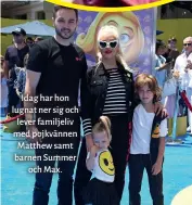  ??  ?? Idag har hon lugnat ner sig och lever familjeliv med pojkvännen Matthew samt barnen Summer och Max.