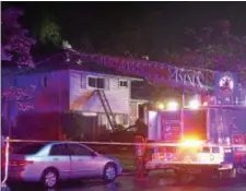  ?? PETE BANNAN — DIGITAL FIRST MEDIA ?? Two residents of a home on the 1100 block of Alexander Avenue were taken to Delaware County Memorial Hospital following a fire in their home Sunday evening.