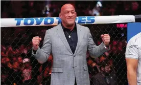  ?? Photograph: Jeff Bottari/Zuffa LLC/Getty Images ?? Mark Coleman makes an appearance at UFC 300, weeks after narrowly escaping death.