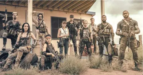  ?? COURTESY OF DAVE BAUTISTA/INSTAGRAM ?? The cast of Netflix’s “Army of the Dead,” which recently wrapped up in Albuquerqu­e.