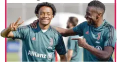  ?? GETTY ?? Cuadrado e Matuidi alla Continassa