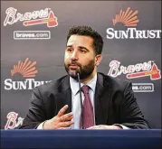  ?? CURTIS COMPTON / CCOMPTON@AJC.COM ?? New Braves GM Alex Anthopoulo­s and his staff met with representa­tives of free agents and had trade discussion­s with numerous teams.