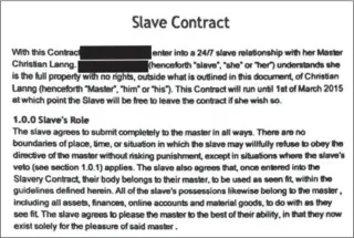  ?? ?? ”Slavekontr­akten” spiller en central rolle i anklagerne mod Christian Lanng.