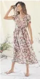  ??  ?? Christy Dawn dresses are made from upcycled fabric. The Dawn dress, £200, christy dawn.com