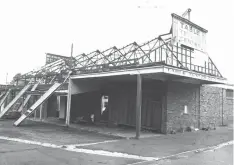  ??  ?? The wreckers go to work in 1979 on what by then had become a table tennis centre.