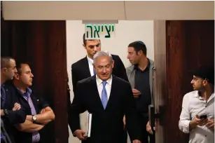  ?? (Ronen Zvulun/Reuters) ?? PRIME MINISTER Benjamin Netanyahu arrives at a Knesset session in Jerusalem last November.