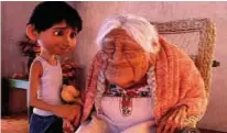  ?? ?? LEGAME SPECIALE Nel film d’animazione Coco, Miguel, il 12enne protagonis­ta che sogna di diventare musicista, ha una relazione molto speciale con la bisnonna.