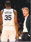  ?? HARRY HOW— GETTY IMAGES ?? Kevin Durant is one of several Warriors listed on the injury report for Friday’s game, but coach Steve Kerr expects Durant and several others to play.