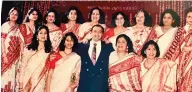  ?? ?? With Shashi Kapoor and Randhir Kapoor on the first day’s shoot of Raju Ban Gaya Gentleman
With the Unati Mandal Committee. His mom was the President for nearly three decades and the Diwali Ball was the highlight at the Taj Mahal hotel