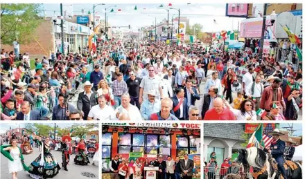  ??  ?? CHICAGO, Illinois, EU. (OEM).- Más de medio millón de latinos participar­on en el desfile. /EDGM