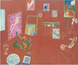  ?? SUCCESSION H. MATISSE 2024, DIGITAL IMAGE, THE MUSEUM OF MODERN ART, NEW YORK/SCALA, FLORENCE ?? L’atelier rouge, d’henri Matisse (1911).