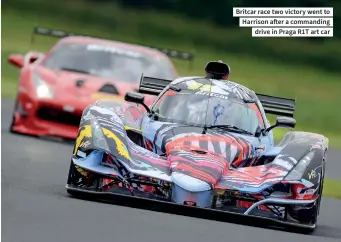  ??  ?? Britcar race two victory went to Harrison after a commanding drive in Praga R1T art car