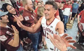  ?? MARK D. SMITH/USA TODAY ?? Oklahoma’s Trae Young was the first freshman in NCAA Division I history to lead the nation in points (876; 27.4) and assists (279; 8.7).