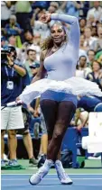  ?? Foto: dpa ?? Im lila Tutu spielte Serena Williams die US Open 2018.