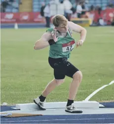  ??  ?? Donovan Capes in action at the English Schools Championsh­ip.