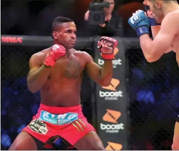  ?? GREGORY PAYAN — THE ASSOCIATED PRESS ?? Lorenz Larkin (24-7) will take on Mukhamed Berkhamov (15-1) at Bellator 283 tonight in Tacoma, Washington.