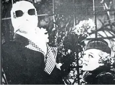  ??  ?? Claude Rains, left, and Gloria Stuart in the film The Invisible Man. Rains’ character realized the power of being invisible.