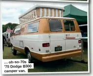  ?? ?? … oh-so-70s ’75 Dodge B300 camper van.