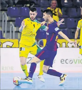  ?? FOTO: M.MONTILLA ?? Barça Lassa y Jaén Paraíso Interior lucharán por la Copa del Rey de fútbol sala