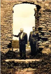  ??  ?? John Pope-hennessy and Michael Mallon at Rostellan Castle, County Cork, 1988