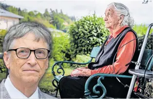  ??  ?? Philanthro­pist Bill Gates, inset, has given £23million towards dementia diagnosis
