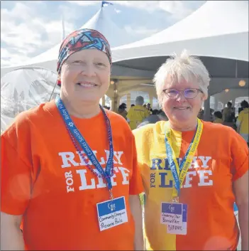  ?? KIRK STARRATT ?? Kentville Relay For Life ambassador Roxanne Poole and leadership chairwoman Bonnie Klein both know first-hand how important the annual fundraiser is.